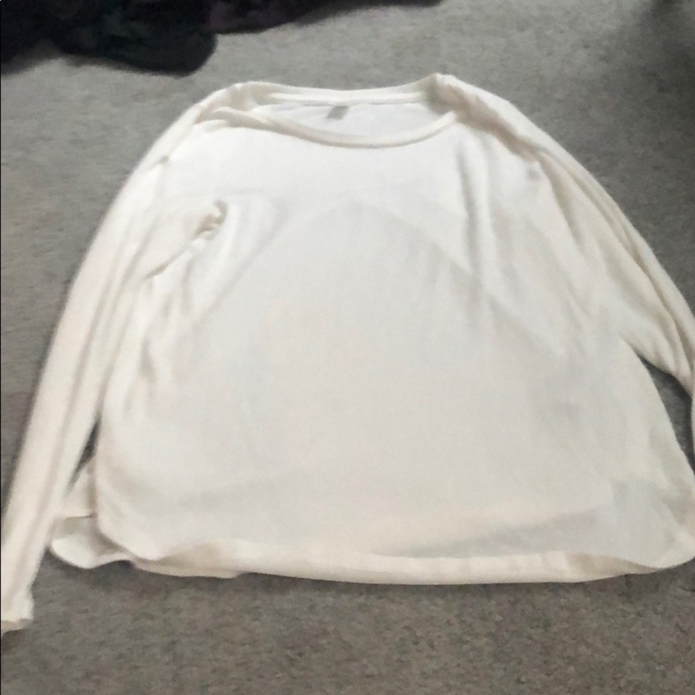 White Scoop Sweater